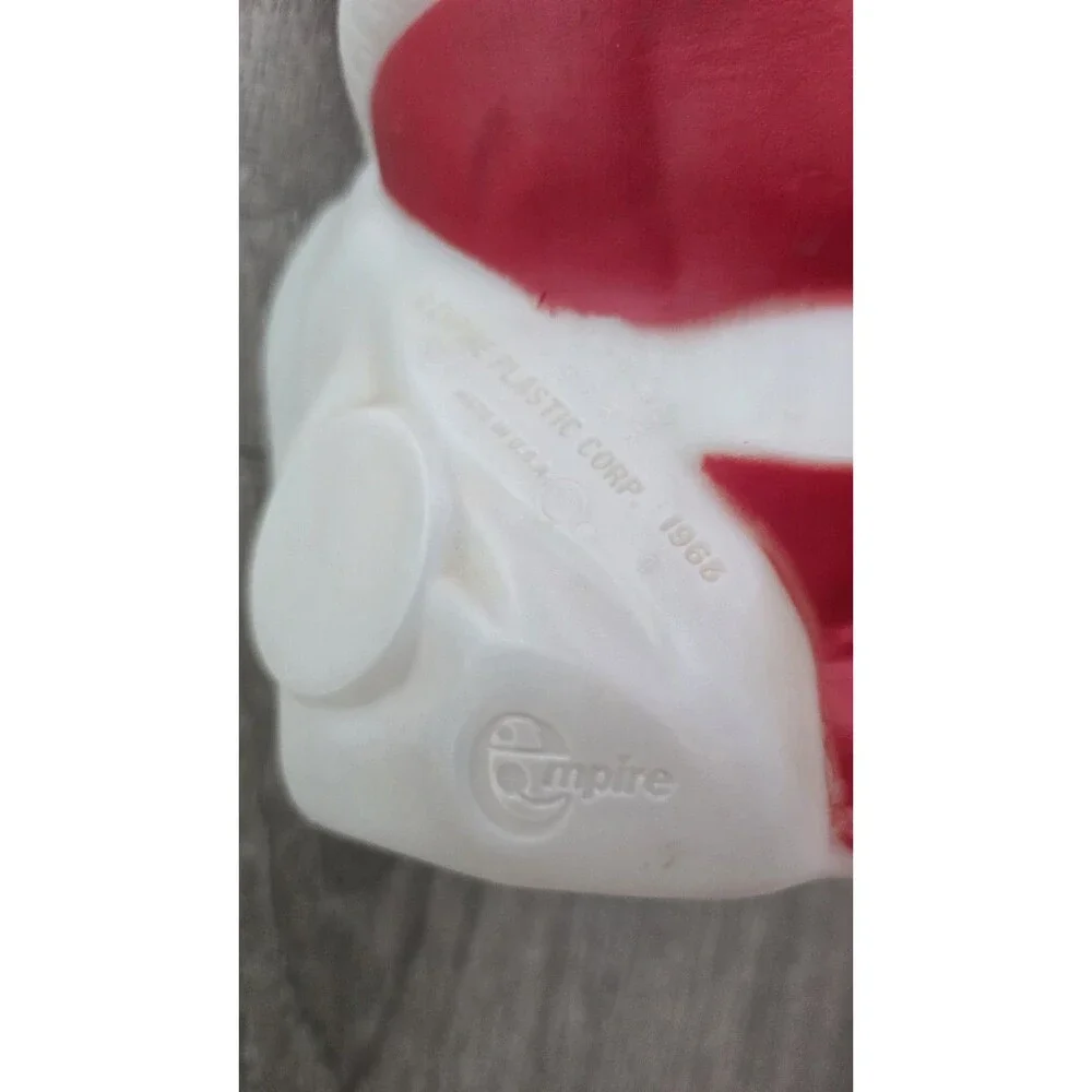 Vintage 1968 Empire Plastic Corp Tabletop Indoor Blow Mold Santa Claus